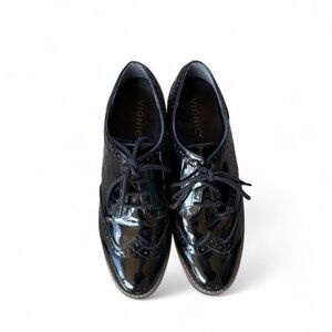 Vionic Alfina Black Patent Leather Oxford Size 9